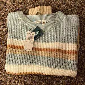 WOMENS Roxy Wonderland memories knit sweater, size large. Brand new with tags